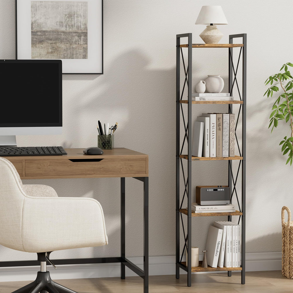 5 Tier Metal Bookshelf J987