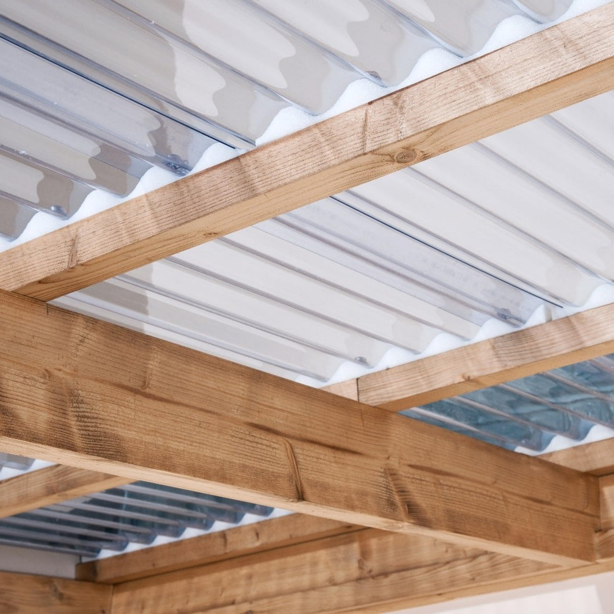 Clear Curved Polycarbonate Roofing Panels 21" W x 72" L Set of 10 V4455
