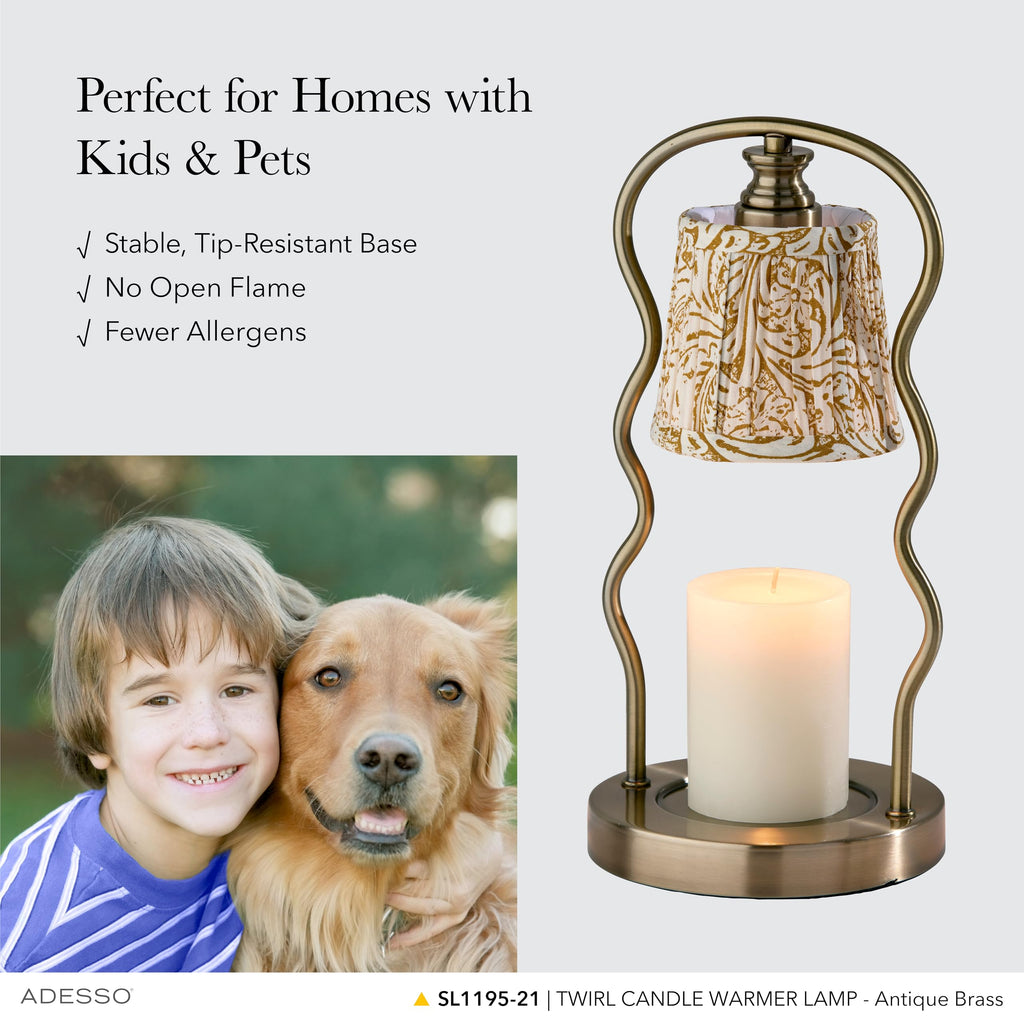 Flameless Candle Warmer Lamp with Adjustable Timer & Dimmable Light Y368728