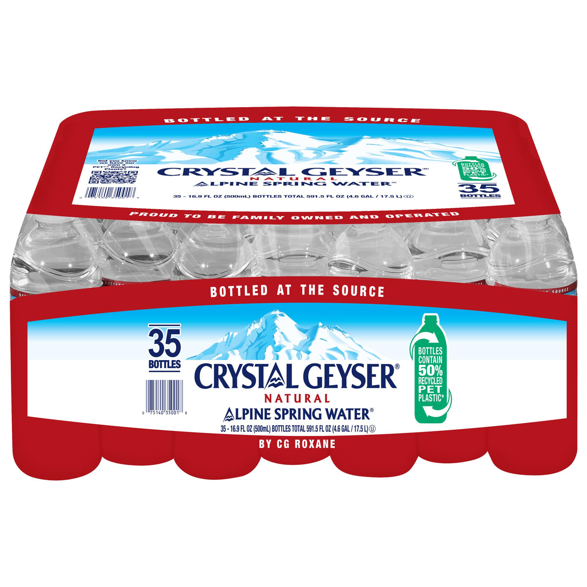 16.9 Fl Oz Pack of 35 Bottled Spring Water X761097