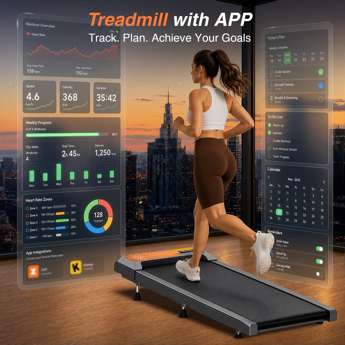 Walking Treadmill Pad with Adjustable 8% A8465