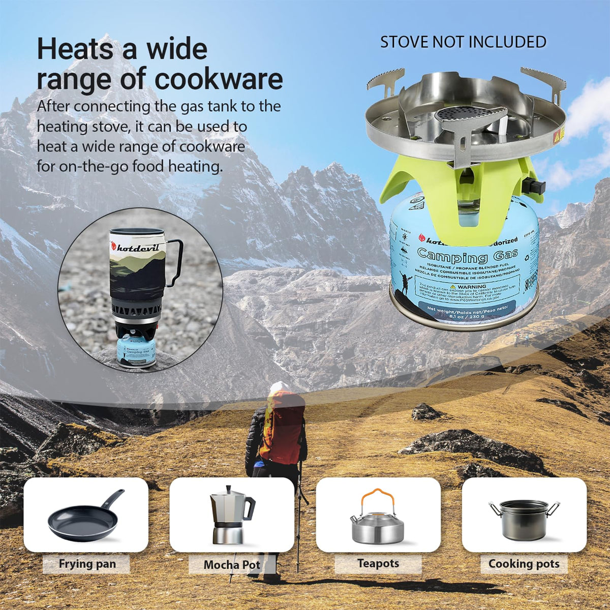 Isobutane Fuel Canister 230 Gram Camping Stove Fuel 8.1oz 4 packs O46045