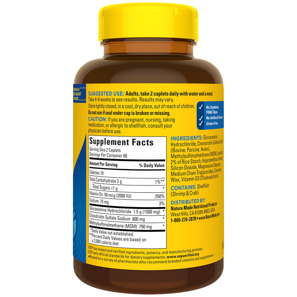 Glucosamine Chondroitin Complex with MSM 120 Caplets Y789