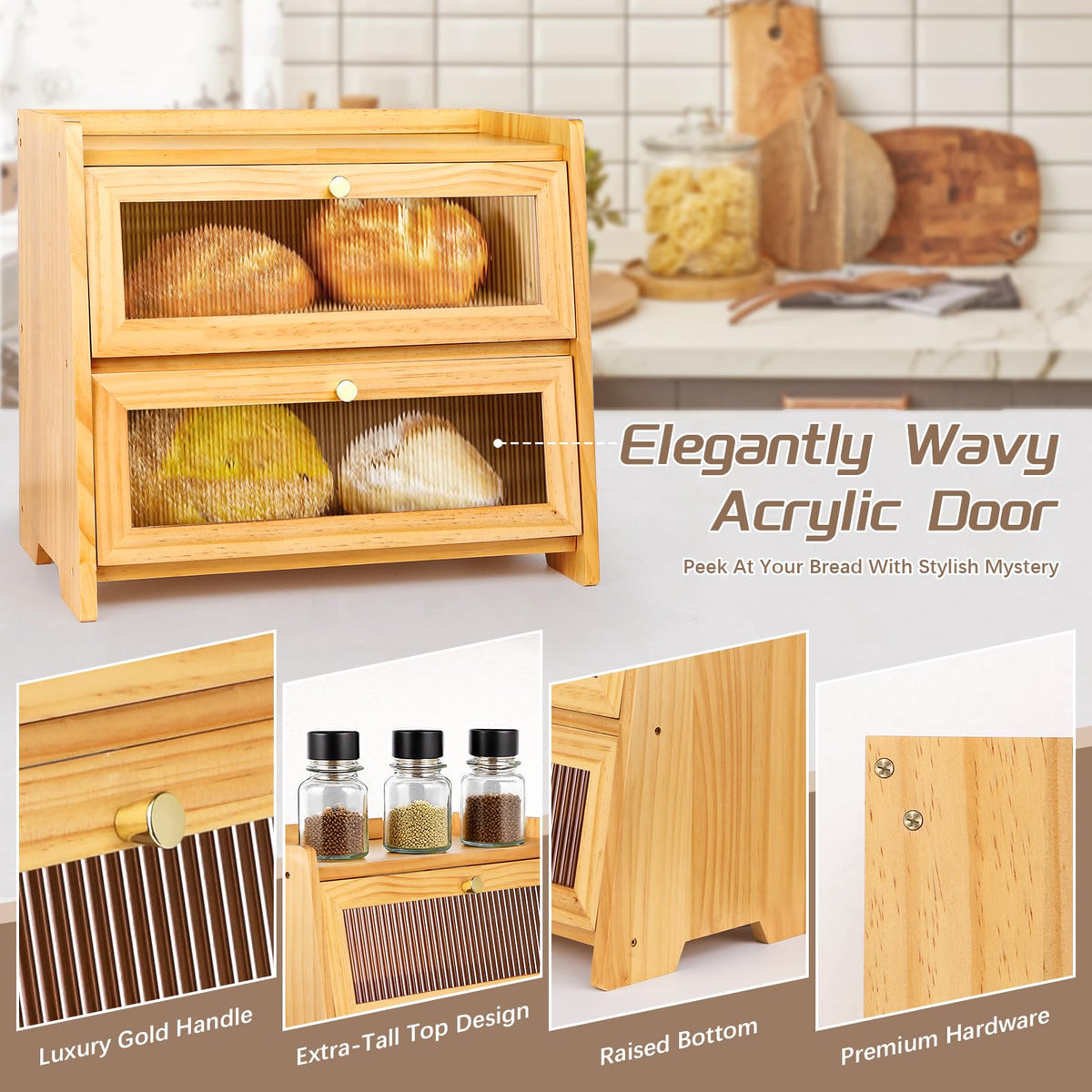 Wooden Bread Box X10114