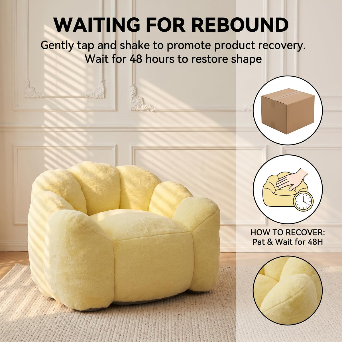 Lotus Bean Bag Chair with Pull Ring X889