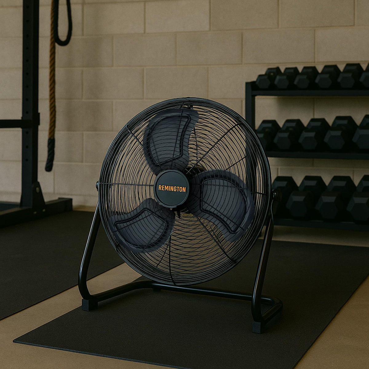 20 Inch 3 Speed Black Metal Floor Fan L626353