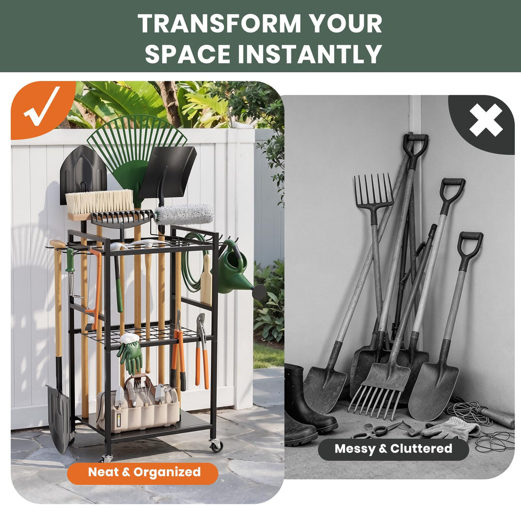 Garden Tool Organizer with Wheels C185667