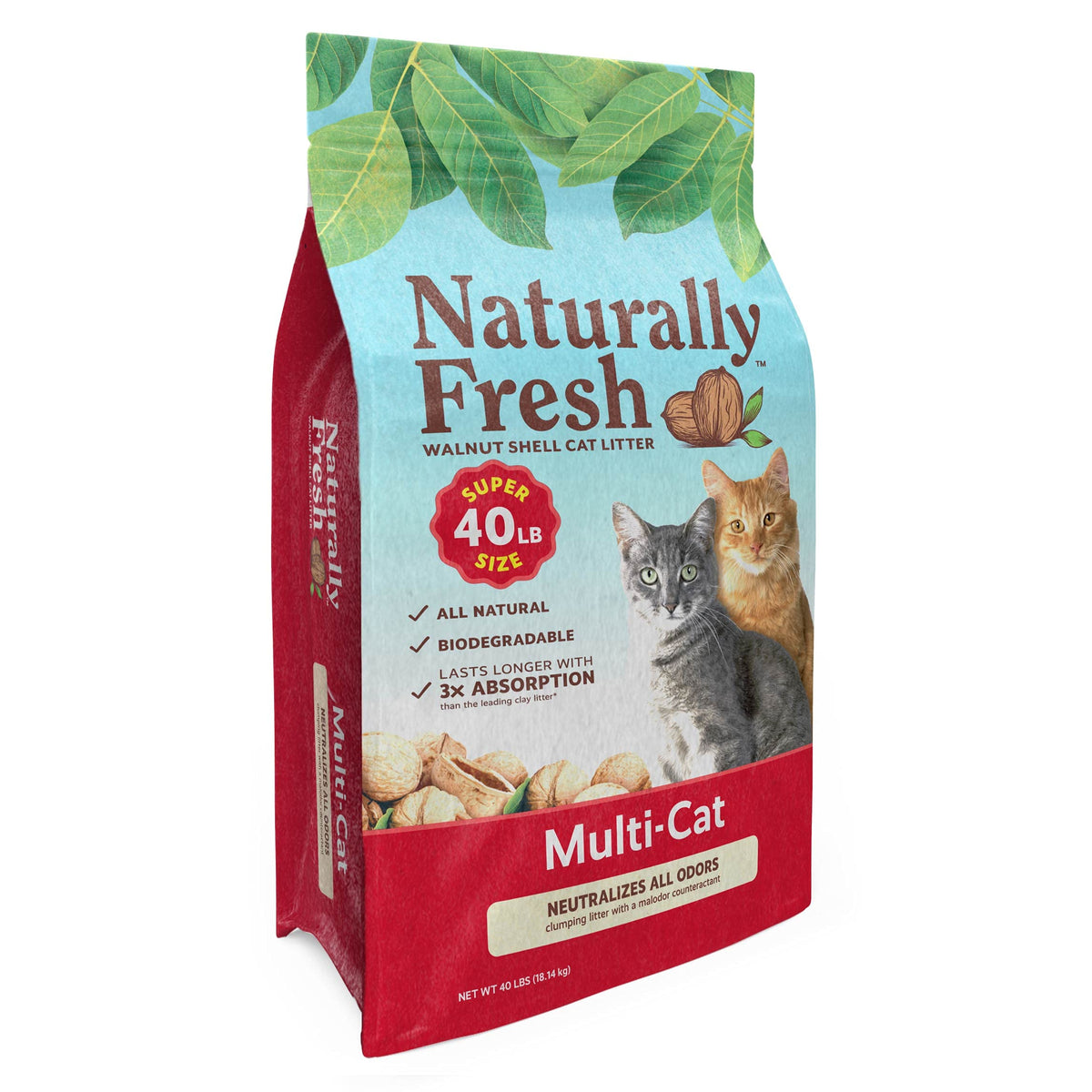 Unscented Walnut Shell Cat Litter 40 Lbs F649466