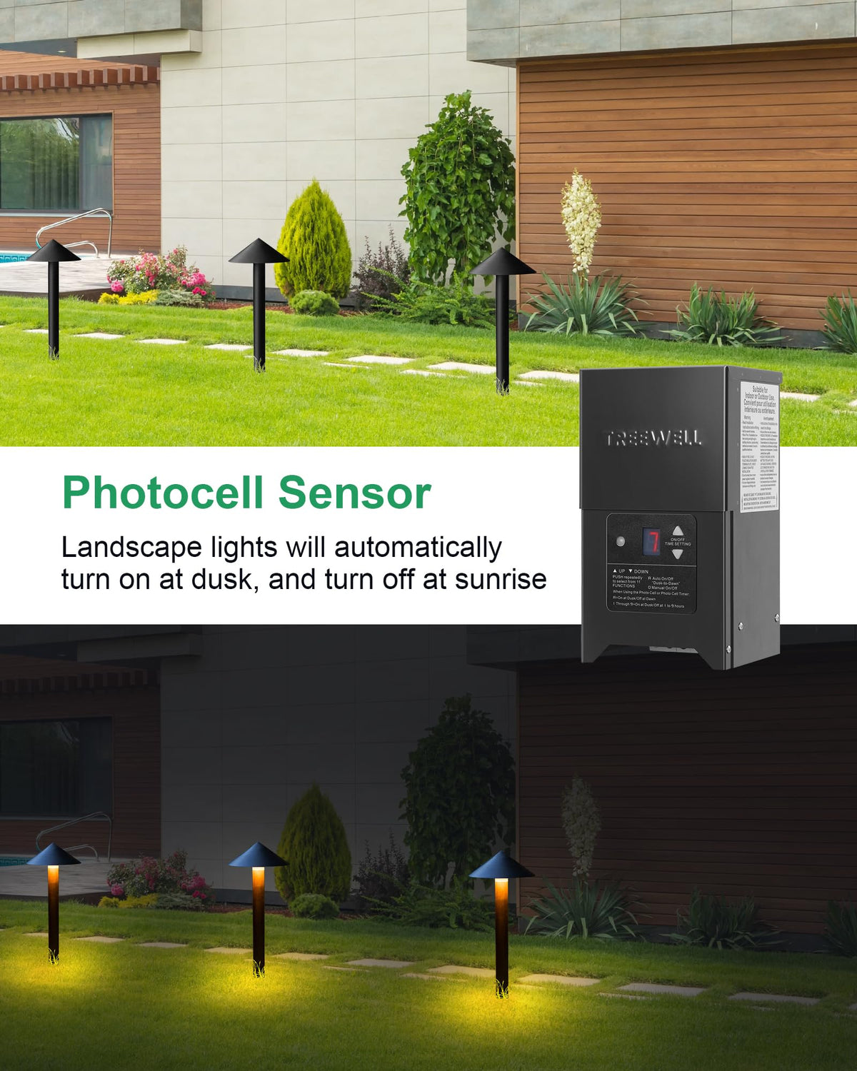 300W Low Voltage Landscape Transformer Stainless Steel Waterproof Y886