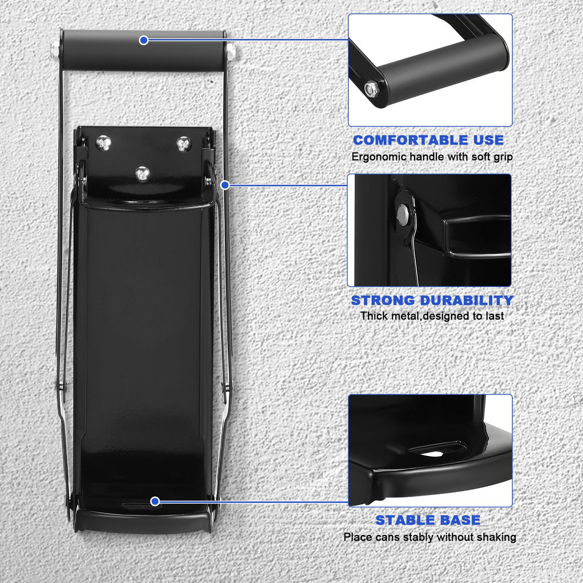 Wall Mounted Can Crusher with Folding Handle K4379