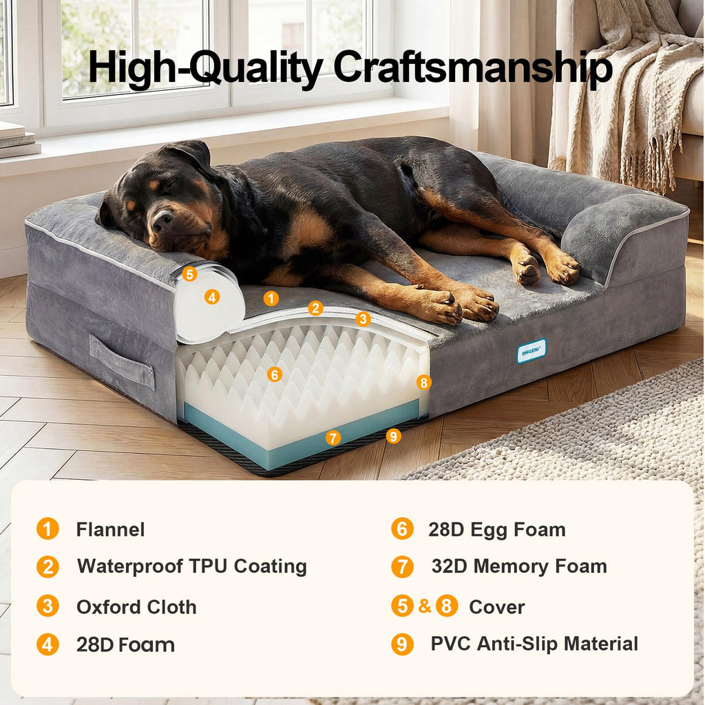 Extra Large Memory Foam Dog Bed T63495