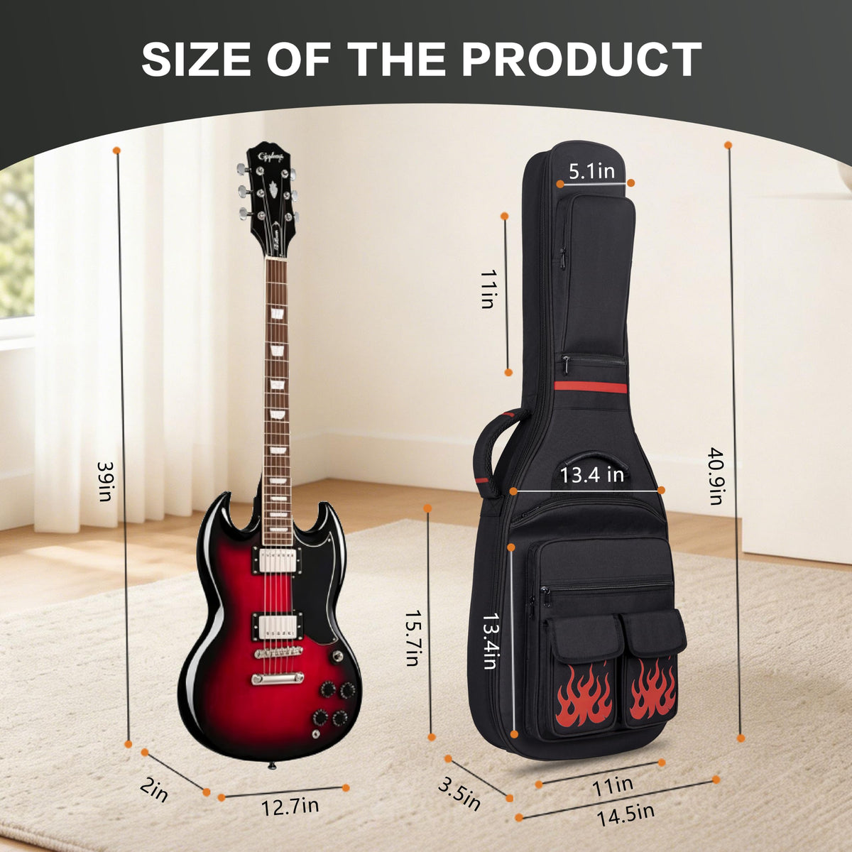 40 Inch Waterproof Electric Guitar Bag O640148