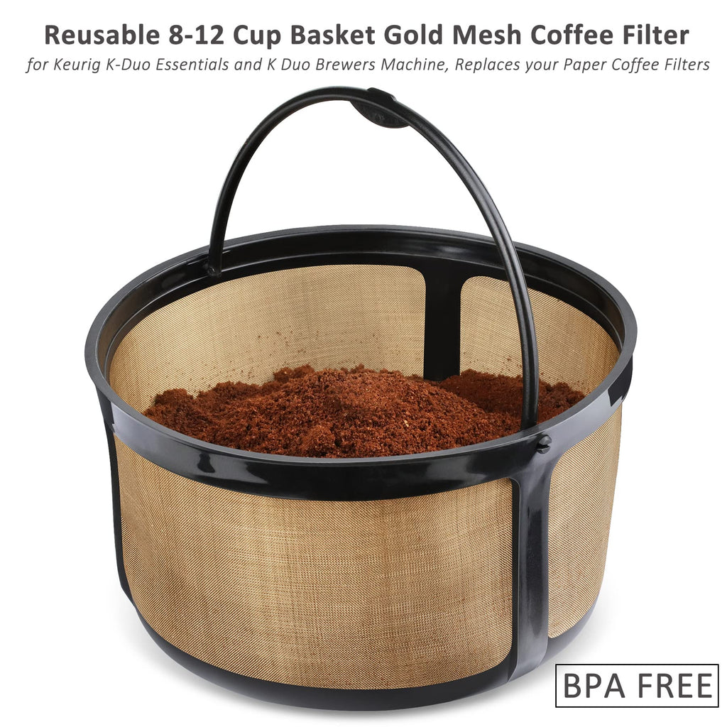 8-12 Cup Reusable Gold Mesh Coffee Filter C136