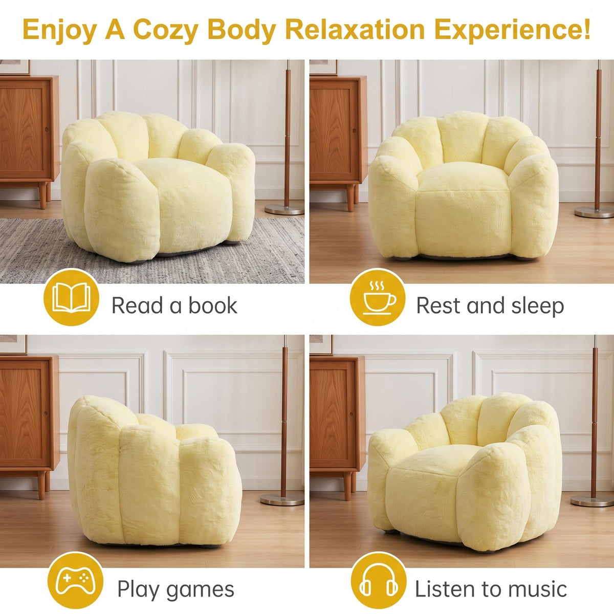 Lotus Bean Bag Chair with Pull Ring X889