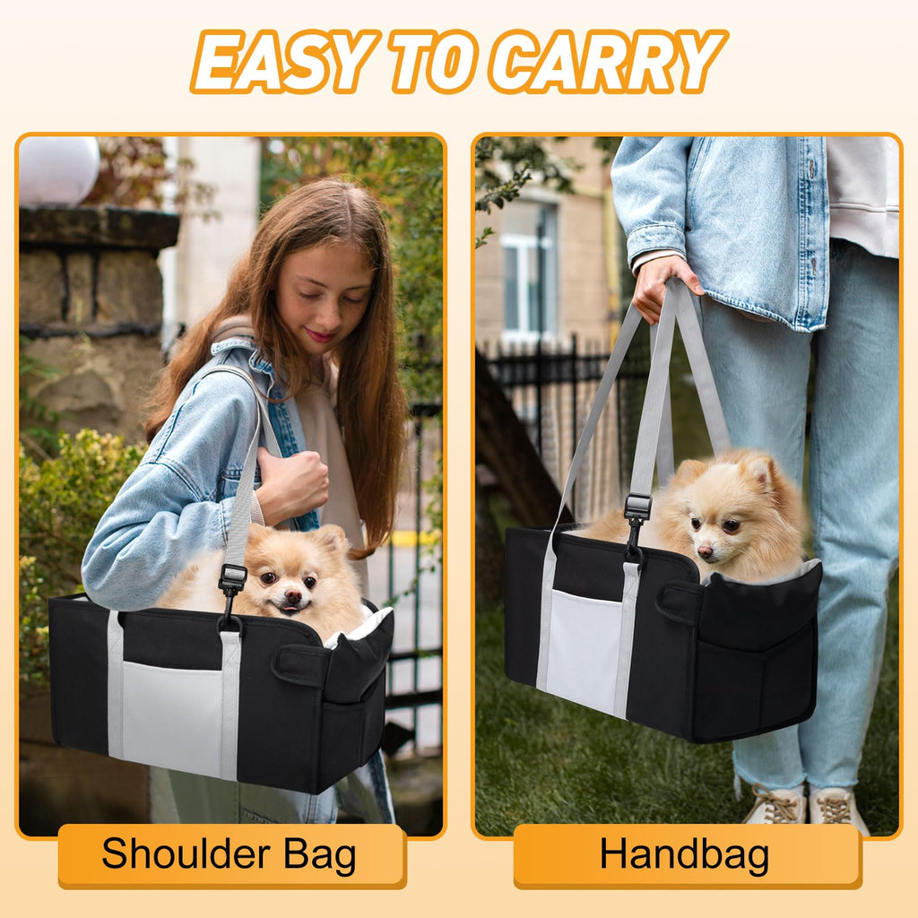 Portable Dog Car Seat for Small Dogs, Black J177651