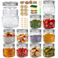 16 oz 12 Pack Wide Mouth Mason Jars with Lids Y90031