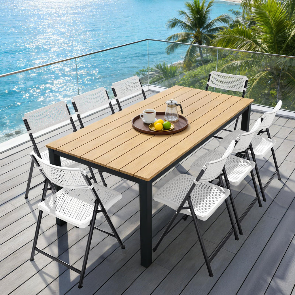 White 4-Pack Folding Chairs with Steel Frame E746