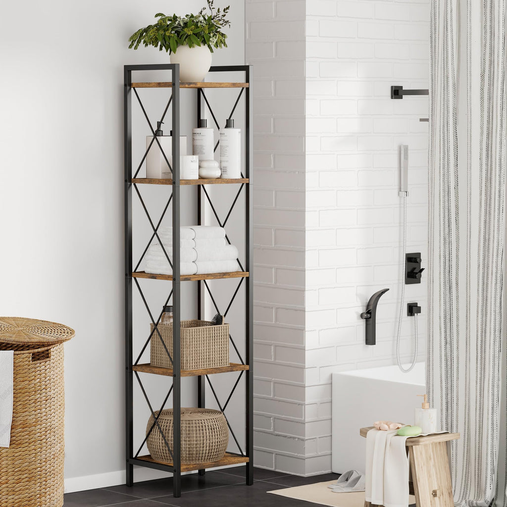 5 Tier Metal Bookshelf J987