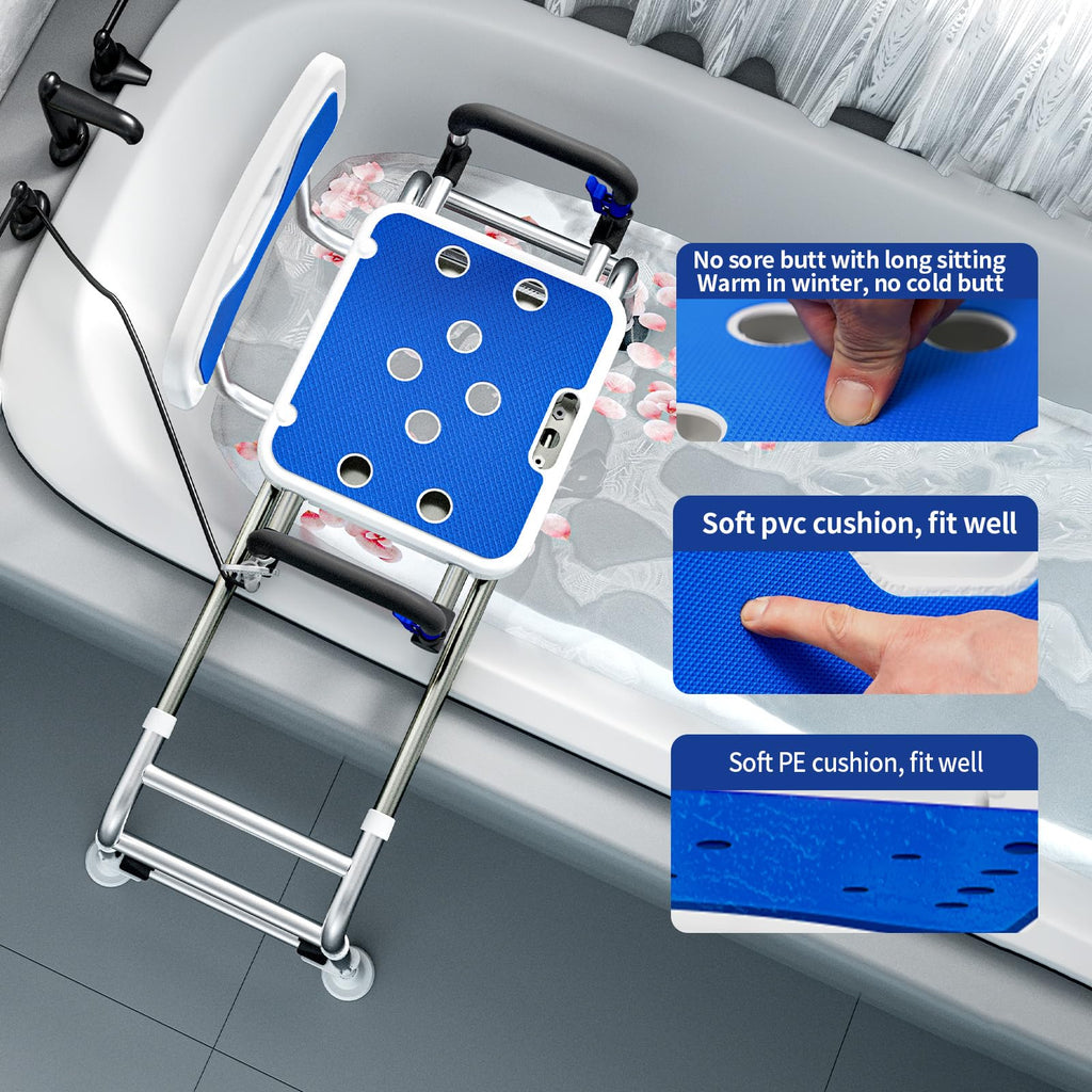 Sliding Shower Chair with Arms and Back R2994