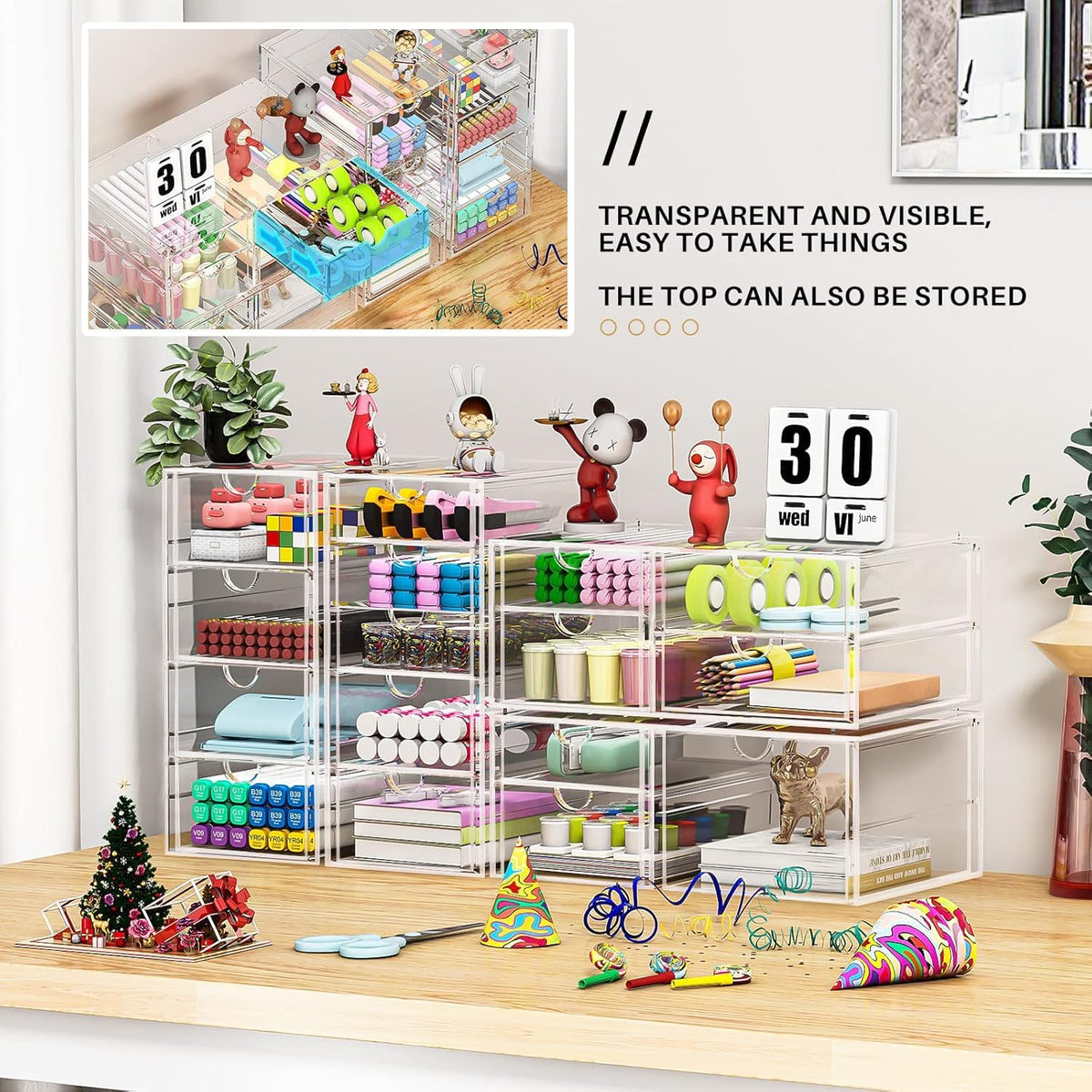 Acrylic 16-Drawer Storage & Makeup Organizer S72927
