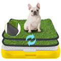 2 Pack 18"x14" Artificial Dog Grass Potty Pad with Tray D67315