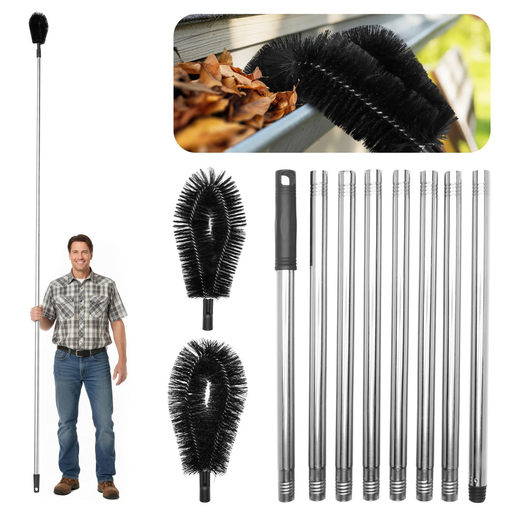 10.5 ft Adjustable Gutter Cleaning Tools with Pole S17124