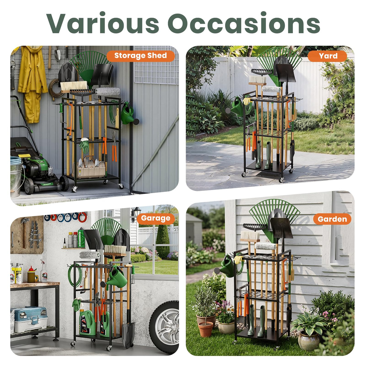 Garden Tool Organizer with Wheels C185667