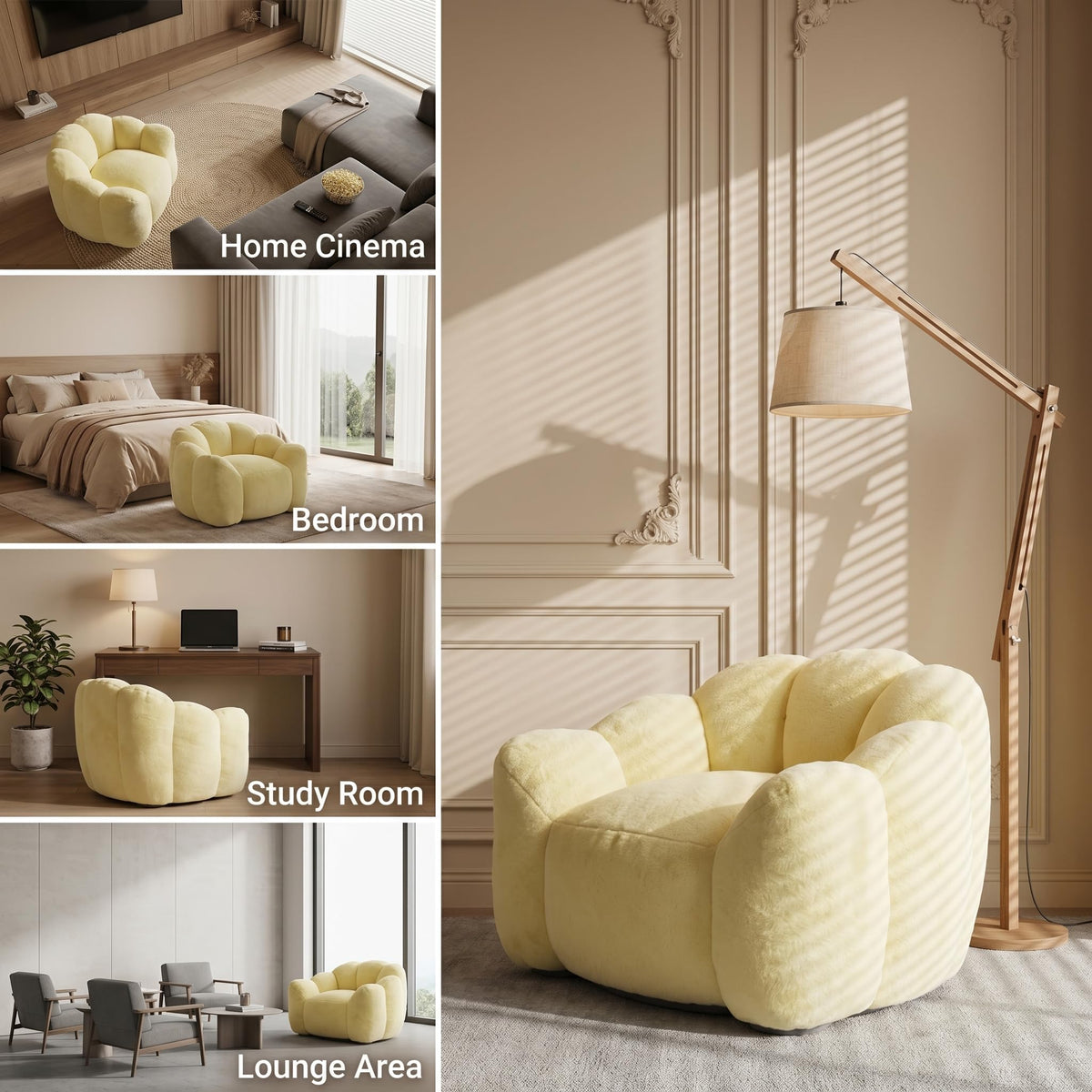 Lotus Bean Bag Chair with Pull Ring X889