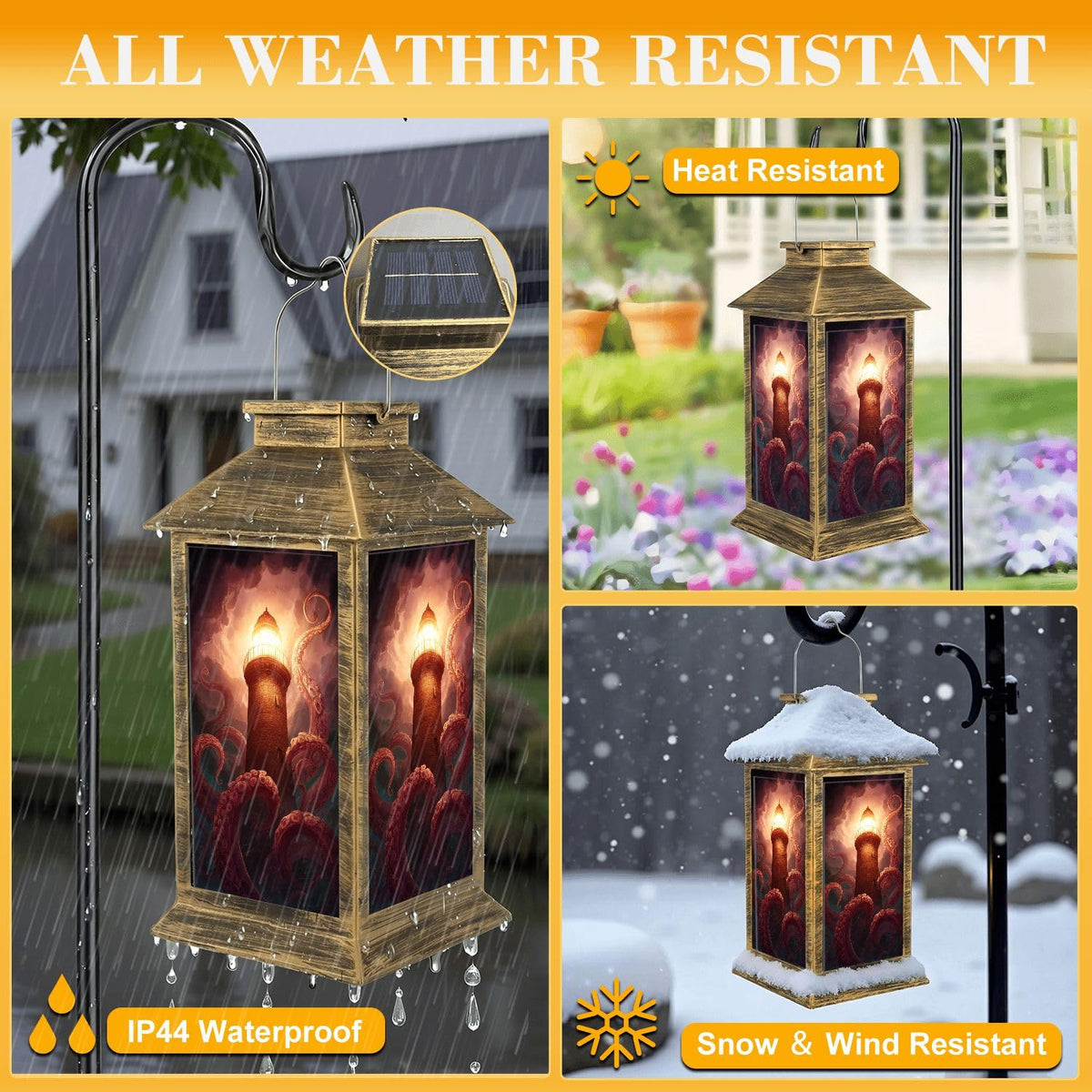 Solar Outdoor Hanging Lantern G3818