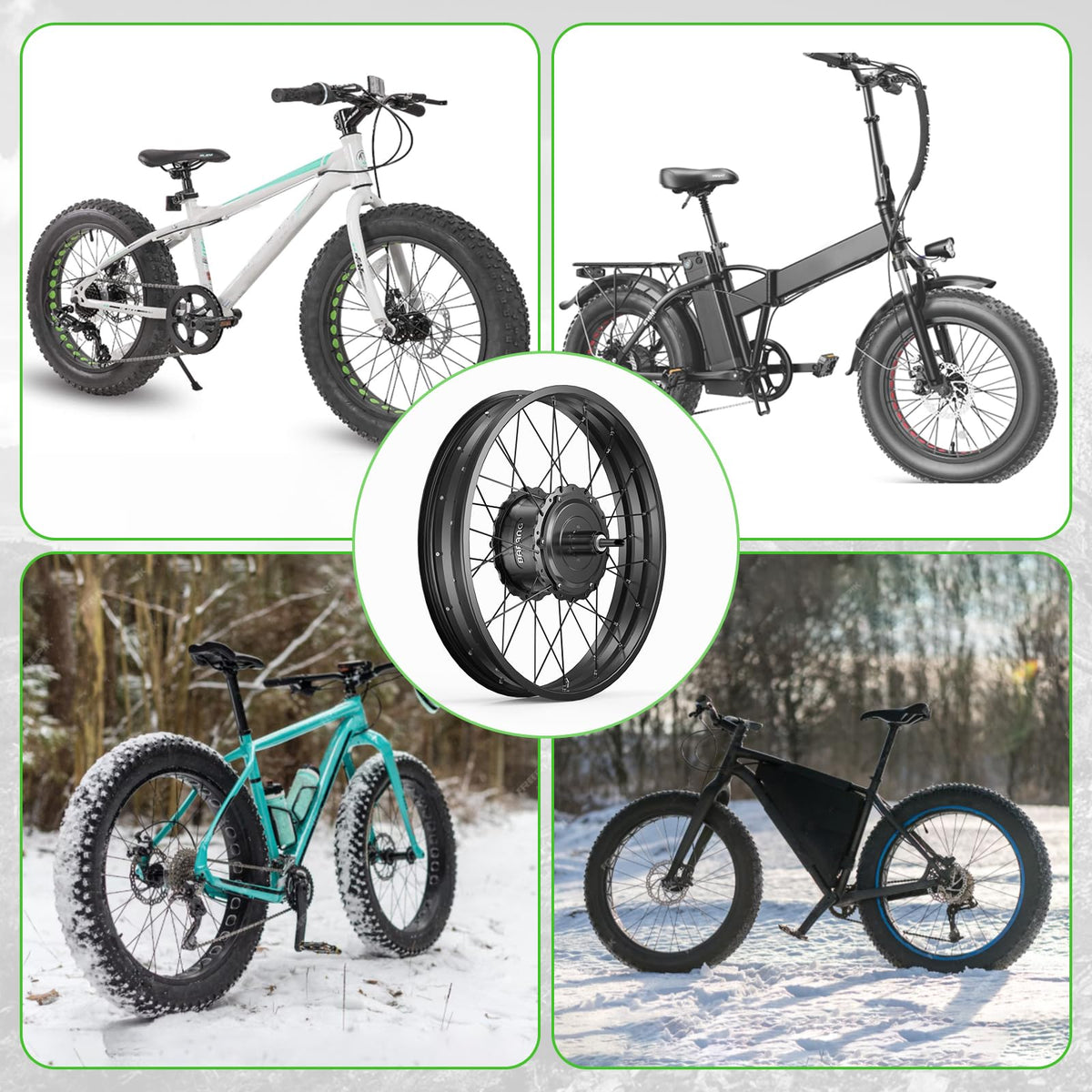 1000W Rear Hub Motor Fat Tire Ebike Conversion Kit I111252