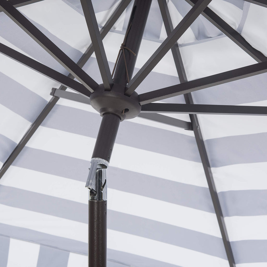 9 ft Navy White Patio Umbrella I400