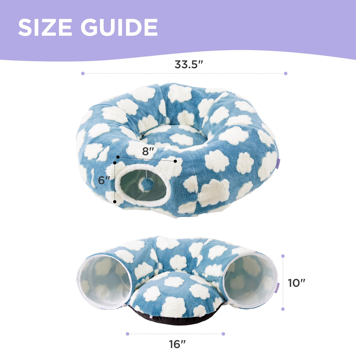 Jacquard Cat Tunnel Bed J978