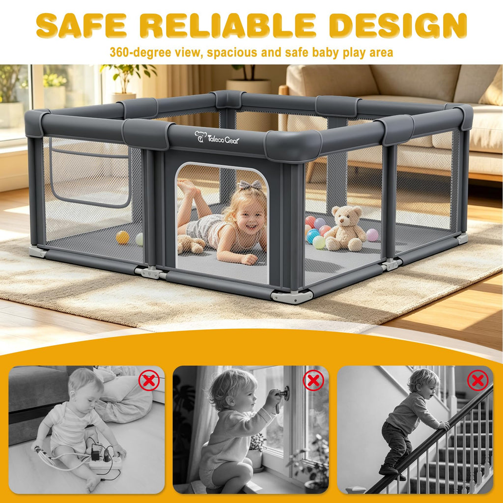 Foldable Baby Playpen with Mat G243357