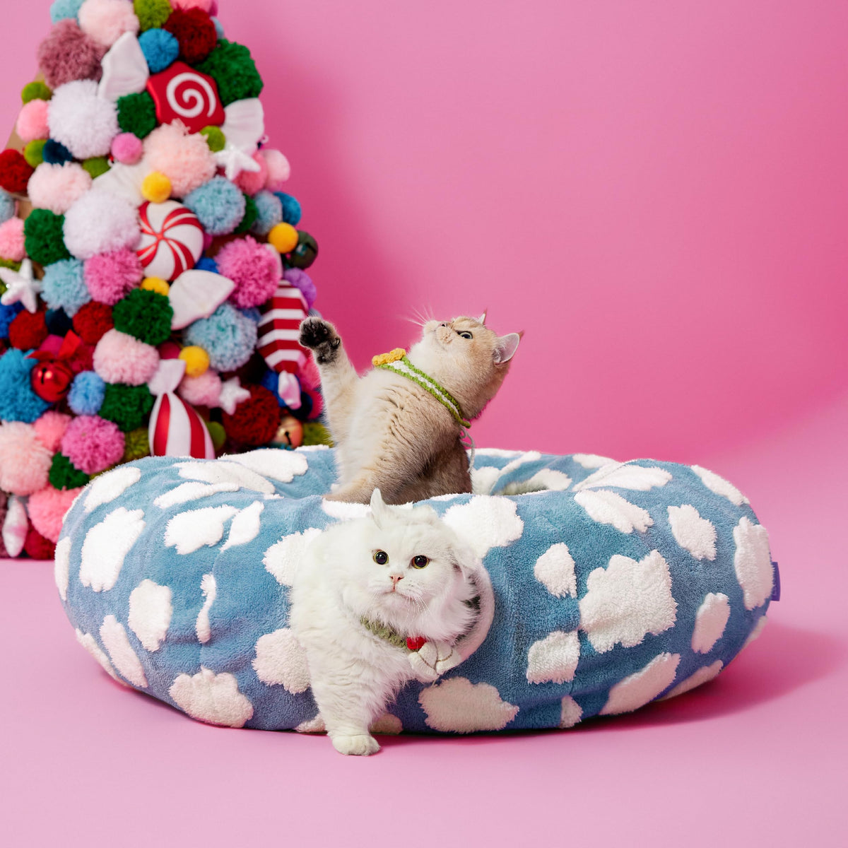 Jacquard Cat Tunnel Bed J978