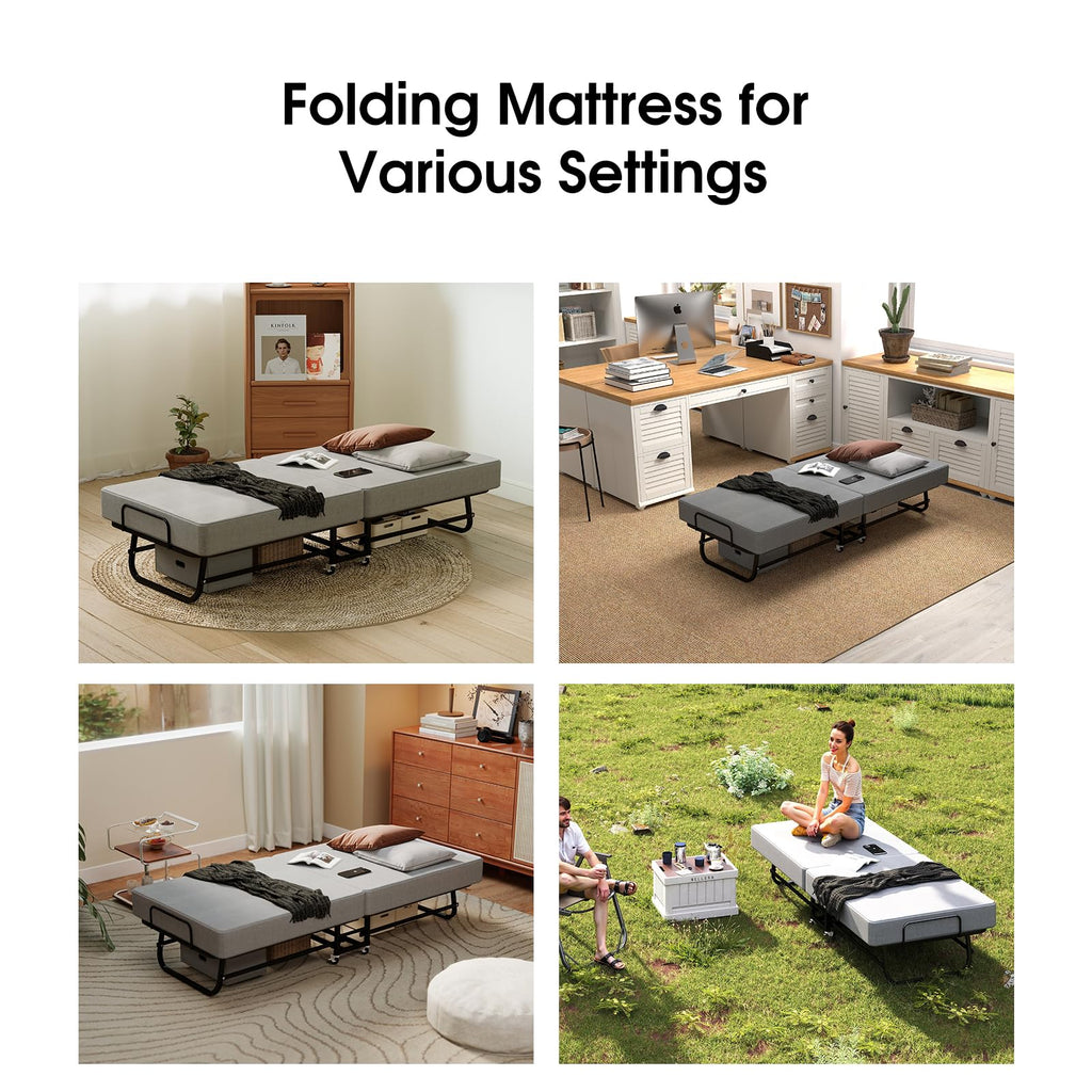 Folding Bed with Mattress P70017