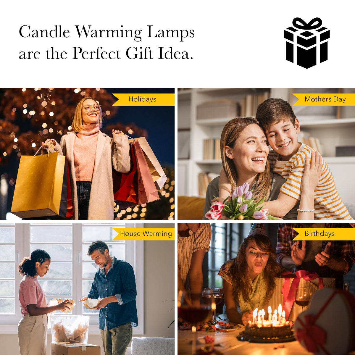 Flameless Candle Warmer Lamp with Adjustable Timer & Dimmable Light Y368728