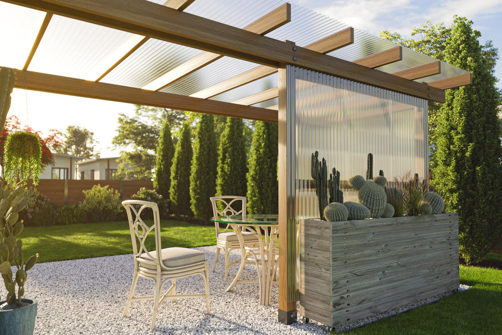 Clear Curved Polycarbonate Roofing Panels 21" W x 72" L Set of 10 V4455
