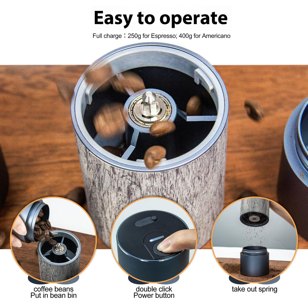 Portable Burr Coffee Grinder Q6937
