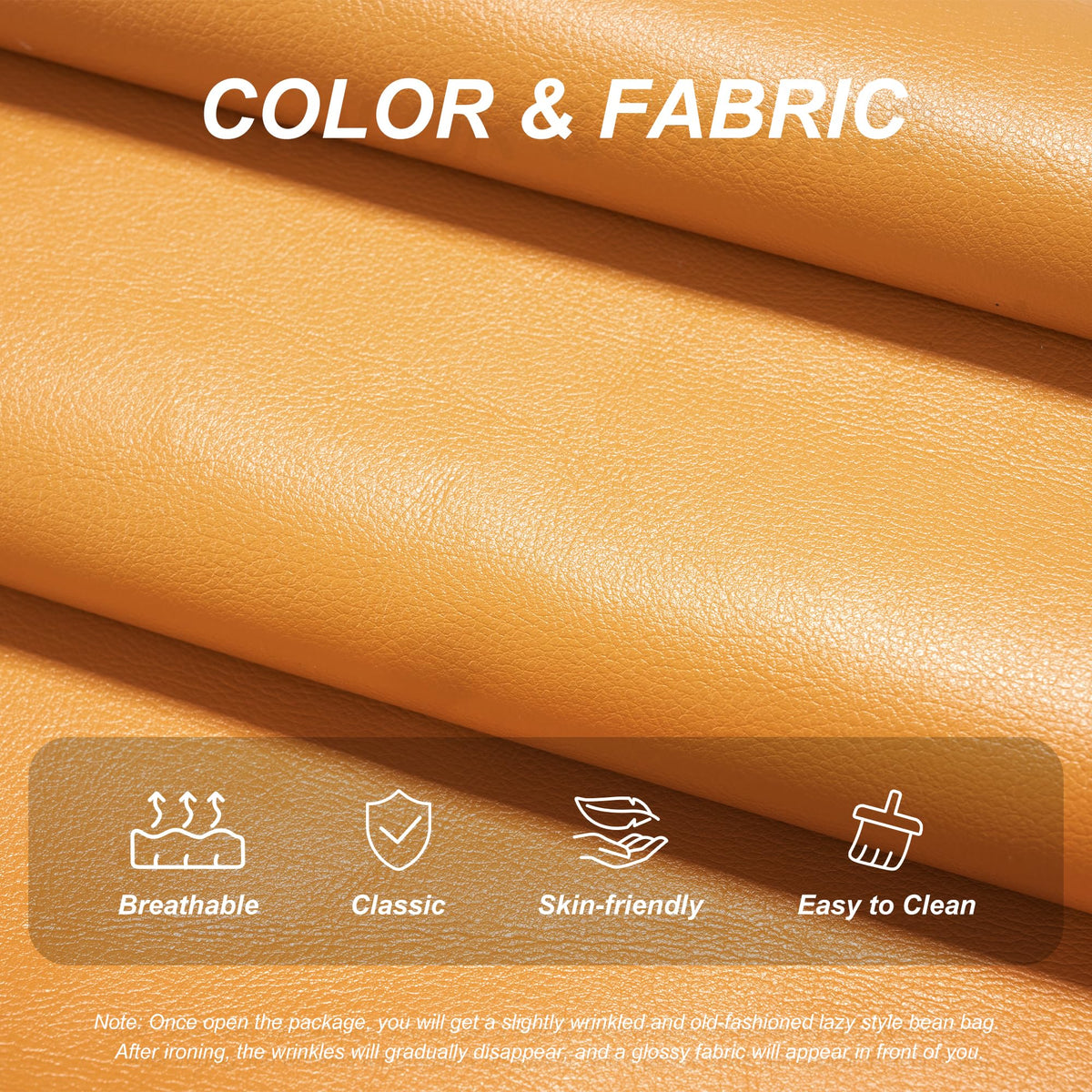Leather Memory Foam Bean Bag Chair I316240