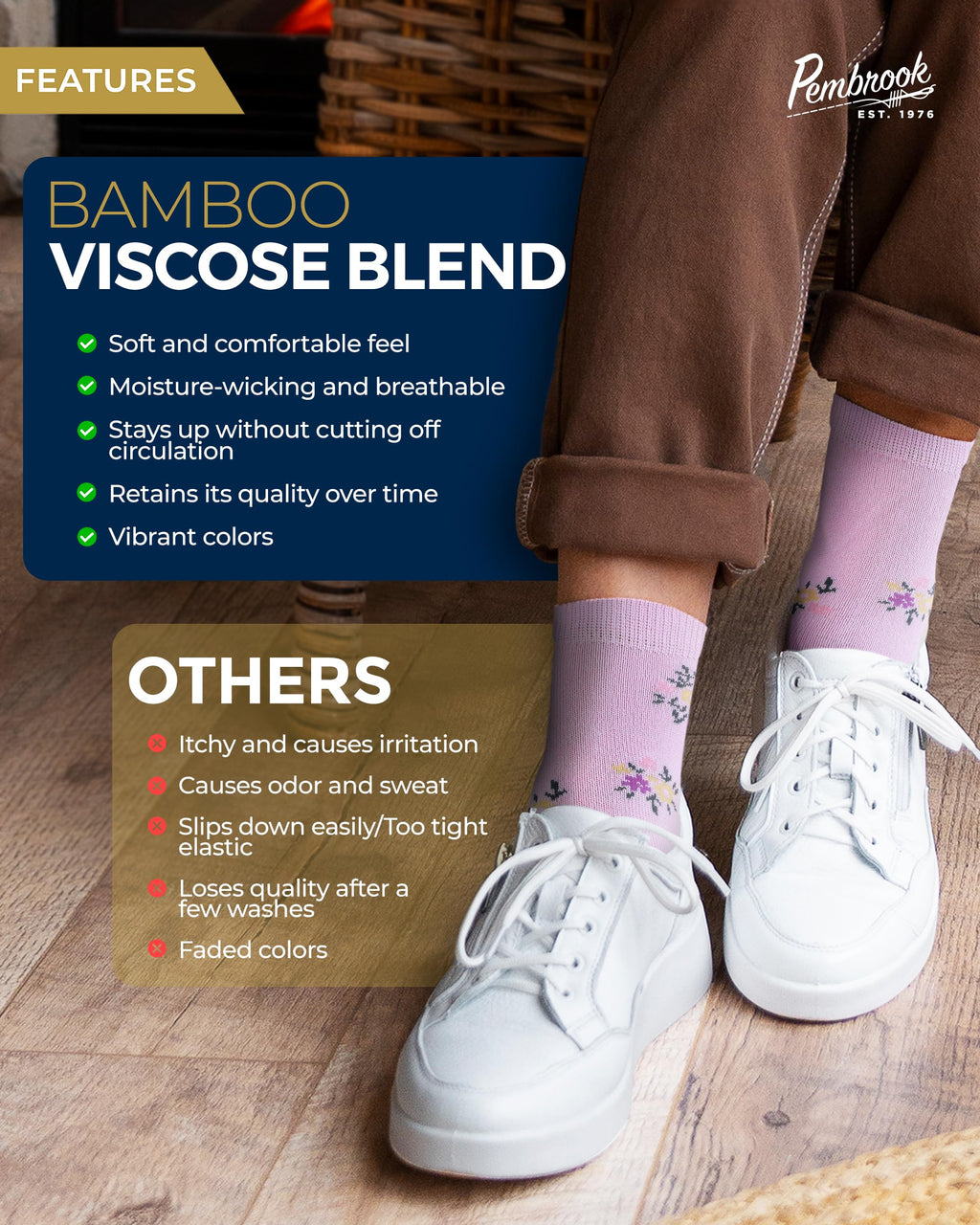 Breathable Bamboo Viscose Ankle Diabetic Socks 4 Pairs N16898