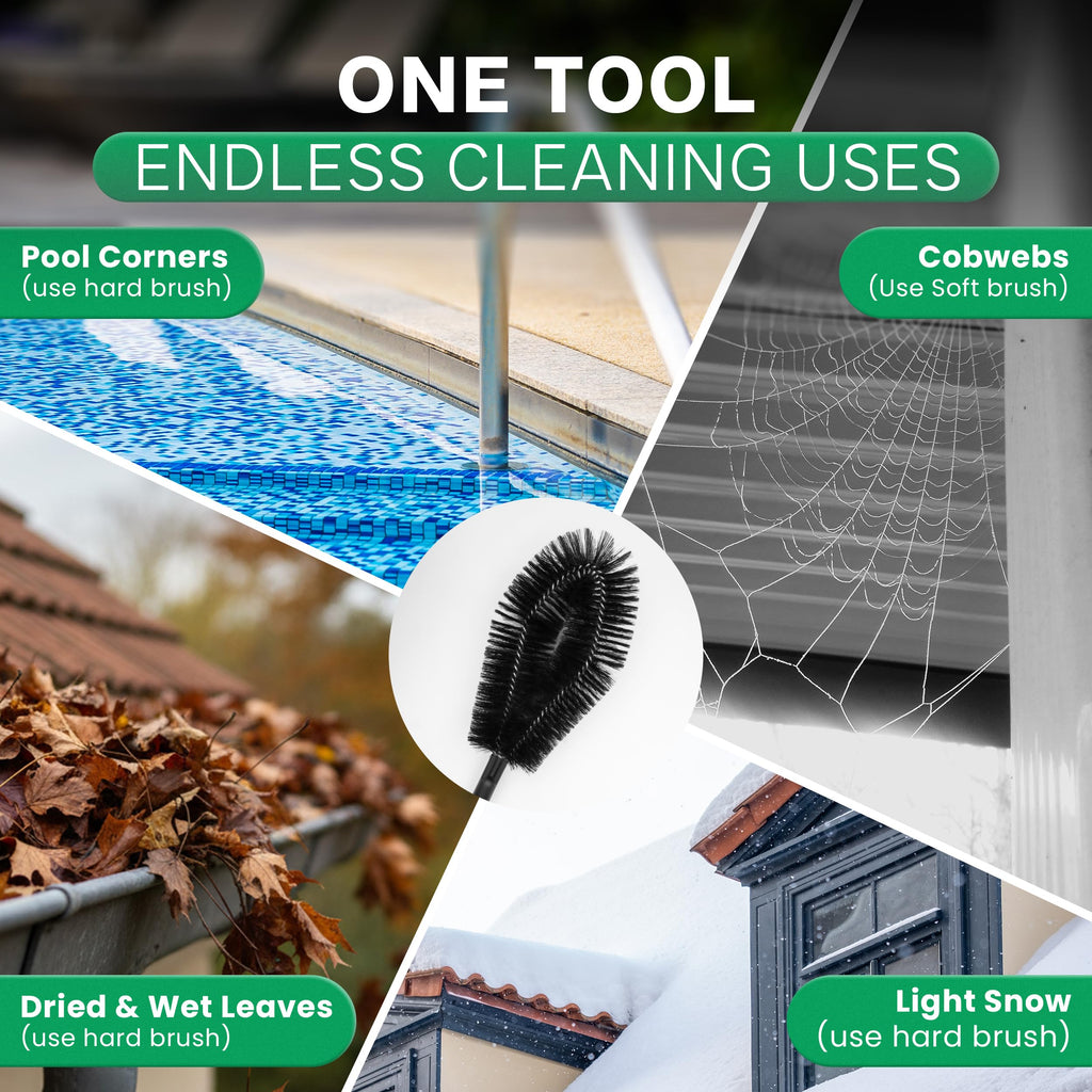 10.5 ft Adjustable Gutter Cleaning Tools with Pole S17124