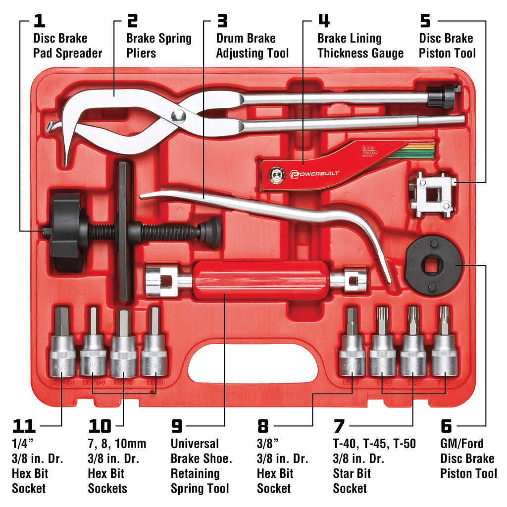 15 Piece Brake Service Set D8348