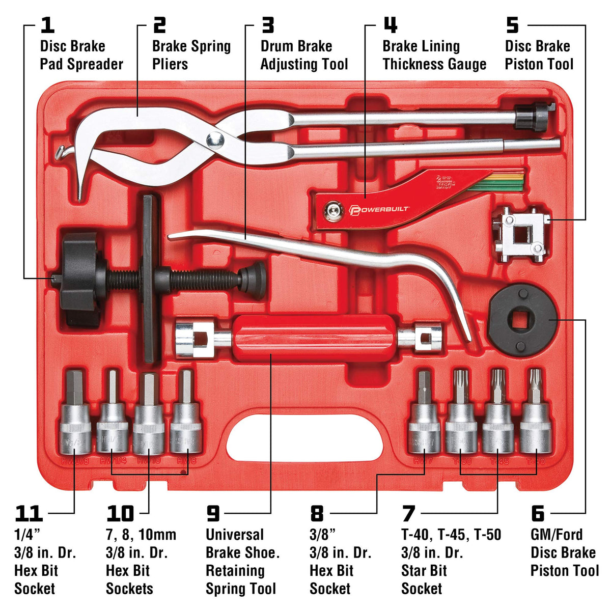 15 Piece Brake Service Set D8348