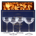 Set of 4 Vintage Crystal Champagne Coupe Glasses W67827